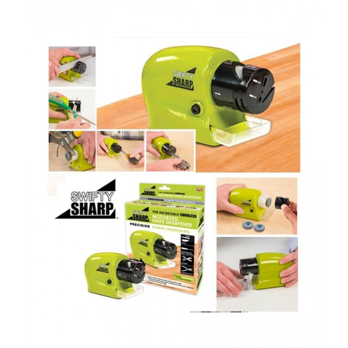 Swifty Sharp Cordless, Knife Blade Sharpener – Cell Operated Big Size