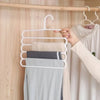 5 Layer Magic Hangers Hanger: Anti-slip Multi-purpose And Multi-functional Magic Multiple Layer Trousers Hangers Hanger – Multifunction Pants Closet Belt Holder Rack S-type 5 Layers Saving Space Hangers Hanger