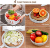 Salad Cutter Bowl, Salad Bowl Family Wooden Base Upgraded Vegetable Cutter Bowl For Salad In 60 Seconds, Fast Fruit Vegetable Salad Chopper Bowl