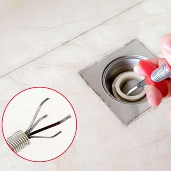 Spring Pipe Dredging Tools Snake Drain Cleaner Sticks Clog Remover Cleaning Tools Household For Kitchen Sink (size 65cm)