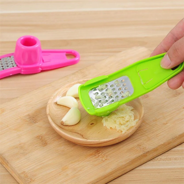 Garlic Press Grater Slicer Plastic Grinding Tool Kitchen Accessories