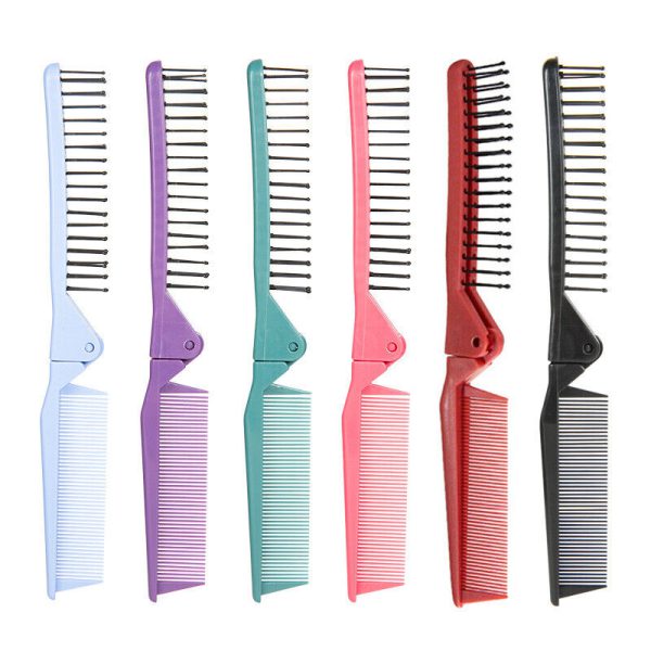 Portable Travel Foldable Hair Comb Brush Massage Hair Comb Anti-static Styling Kits Folding Hair Combs Hairdressing Tools