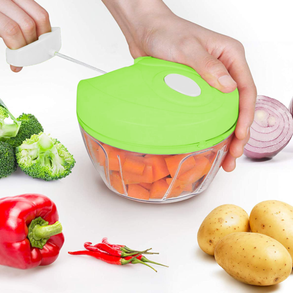 Speedy Chopper Multi Use Turbo Cutter Mini Handy Manual Speed Chopper For Vegetables Fruits Imported Heavy Quality Best Make Your Life Easier Nicer Dicer (random Color)