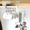 6 Hooks Metal Hanger For Kitchen Mug Cup Storage Rack Cupboard Hanging Coffee Cup Organizer