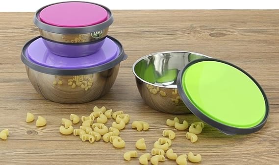 Food Container Set 3 Pcs Stainless Steel (12/14/16 Cm)