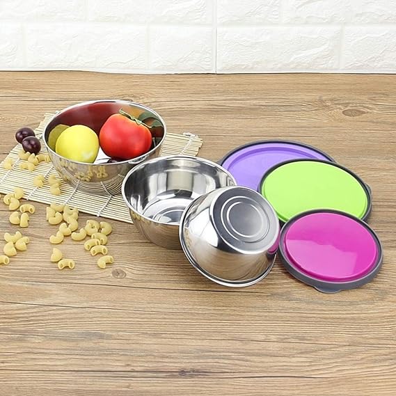 Food Container Set 3 Pcs Stainless Steel (12/14/16 Cm)