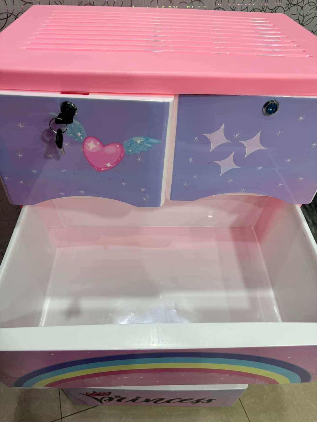 princess Fancy drawer for Kids and home 4+2 Fiber Drawers in Cartoon Design