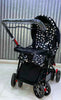 Double Handle Baby Stroller Pram with Premium Alloy, Foldable Seat, and Eight Large Tyres