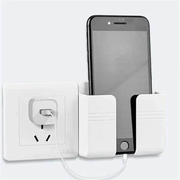 1 Pcs Multifunction Mobile Phone Charging Hanging Holder, Double-sided Adhesive ( White Colour )