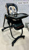 Metal Frame Upholstered Kids Chair with Swivel Casters and Removable Cushions
