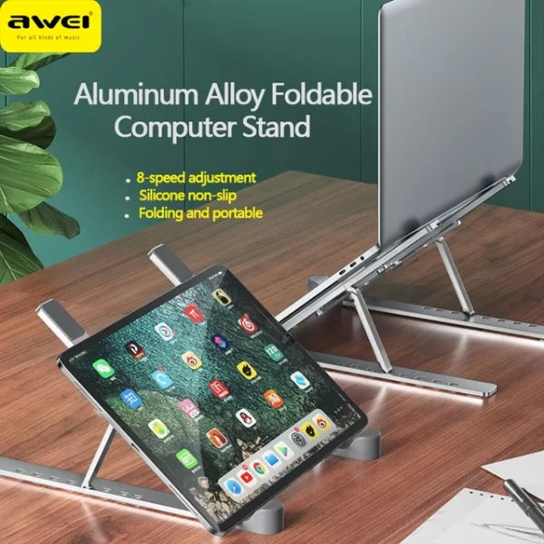 Awei X26 Portable Multi-function Aluminum Stand For Laptop Tablet