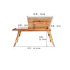 Adjustable Wooden Laptop Table With Cooling Fan L10