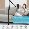 Universal Height Adjustable Floor Tablet Stand With Swivel Boom Arm Overhead Mount For Phone & Tablet