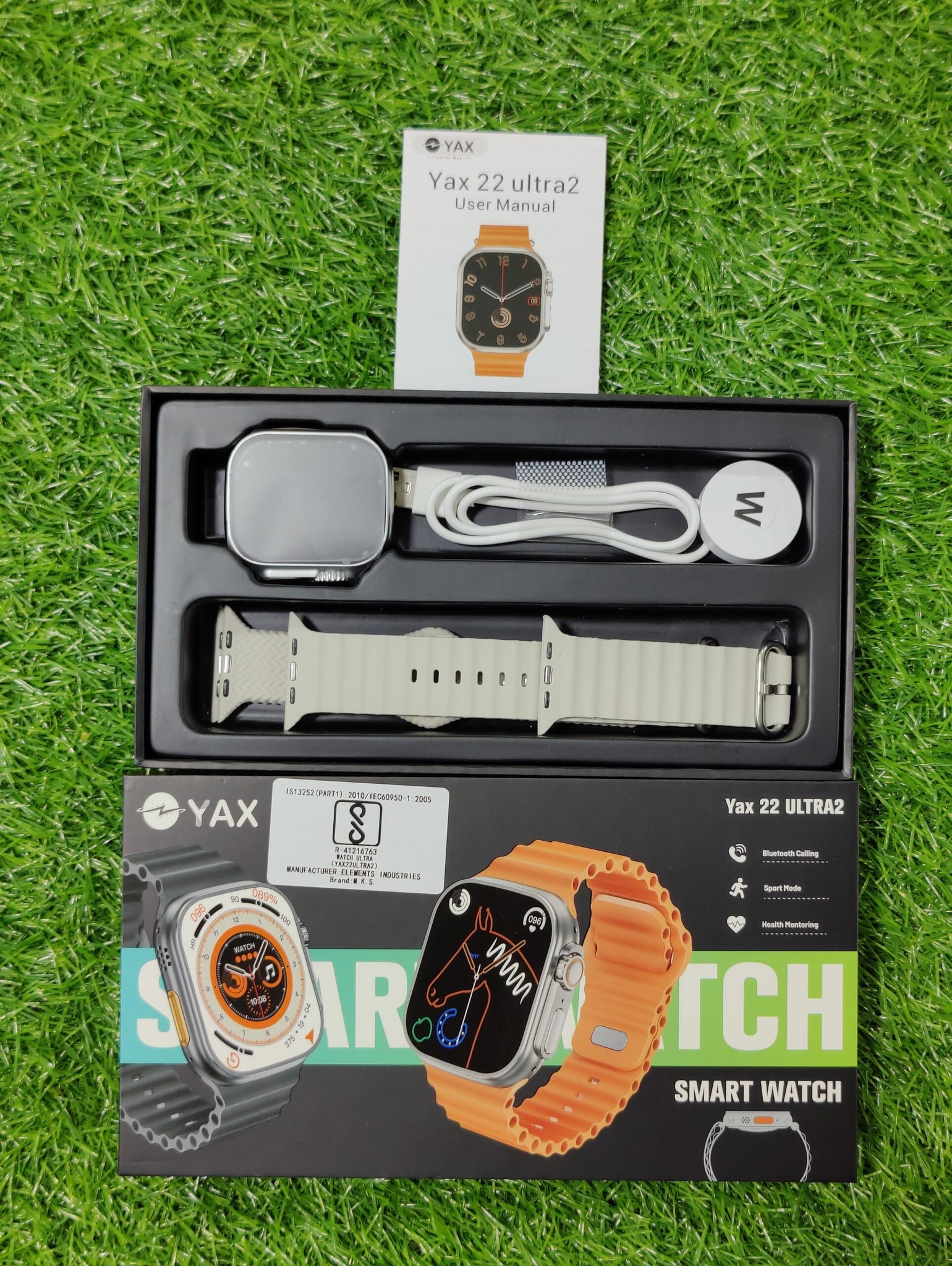 YAX 22 ultra 2 Bluetooth Calling Smart Watch 2 Straps