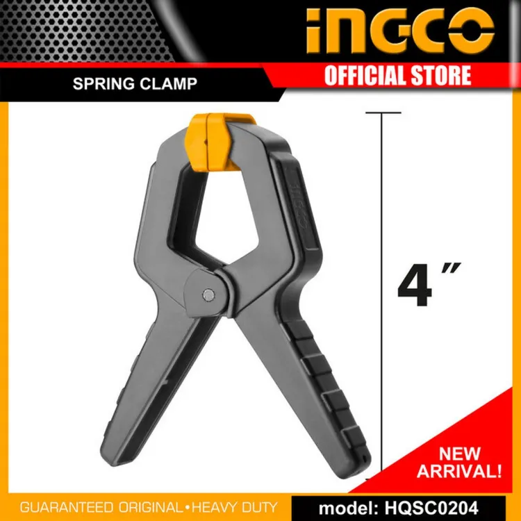 Ingco 4-Inch Spring Clamp for Easy Fixing