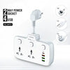 LDNIO SC2413: Extension Socket with 2 Universal Outlets, PD & amp; QC 3.0 Fast Charger