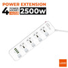 LDNIO SC4408 Power Socket Extension 4 Power Sockets & 4 USB-A With 2m Power Cord