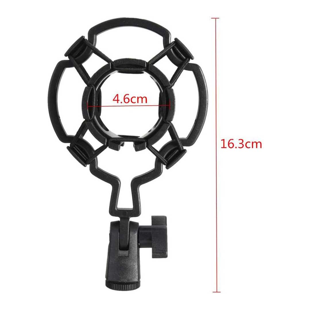 Professional Universal Microphone Cradle Shock Mount, Mic Clip Holder Mount for Diameter 43mm-50mm Mic Anti Vibration Adjustable High Isolation Shock Mount