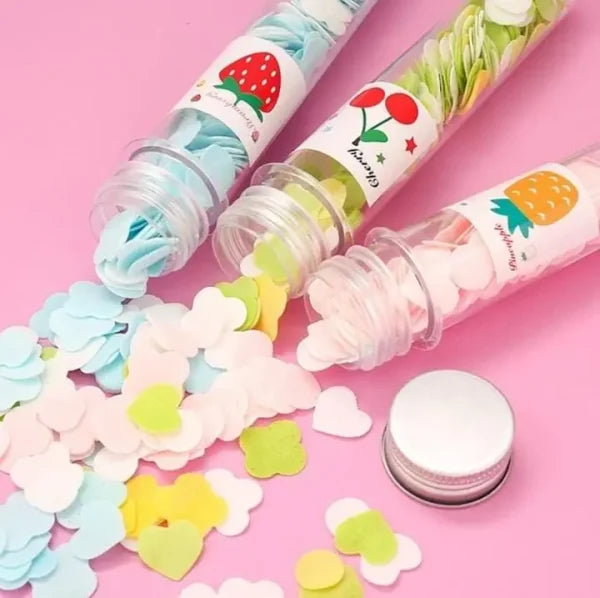 100 Pc’s Tube Disposable Paper Soap Disposable Paper Soap With Bottle Multi-color.