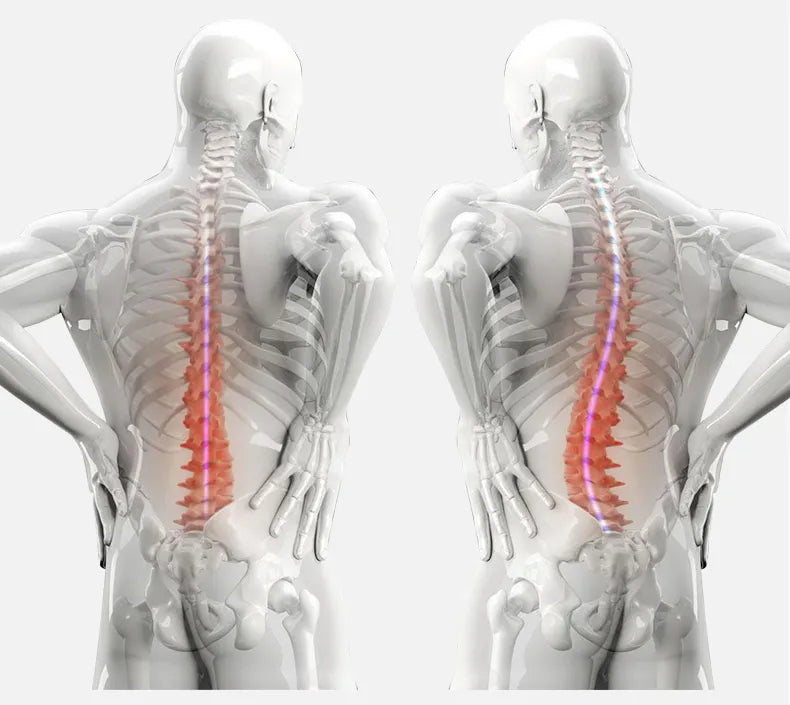 Magnetotherapy Multi-level Adjustable Back Massager Stretcher Waist Neck Fitness Lumbar Cervical Spine Support Pain Relief