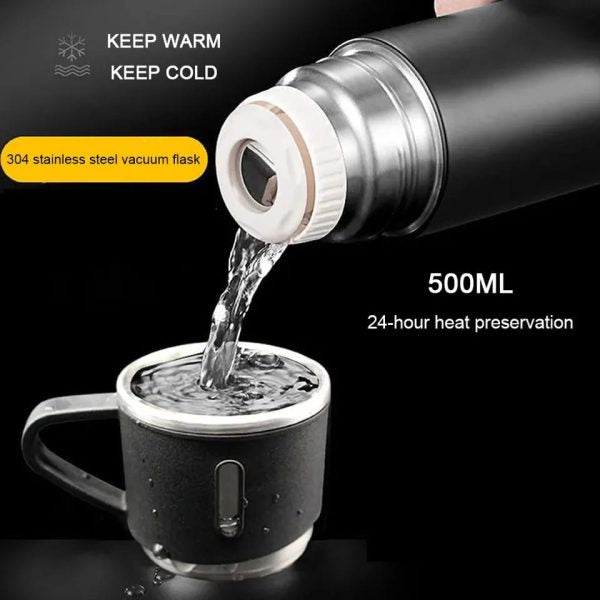 304 Stainless Steel Double Layer Insulating Cup Business Gift Straight Cup High-grade Gift Box Set Portable Insulating Bottle