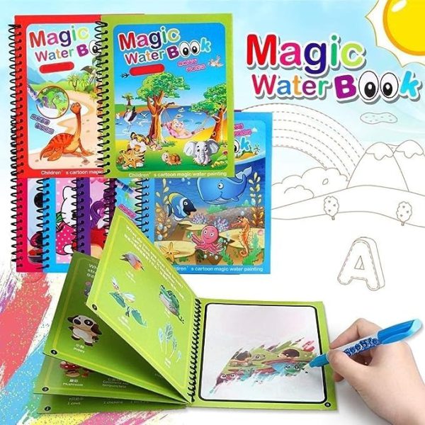 Magic Coloring Book With Water Pen (4 Pages)