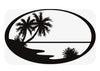 Oracal Vinyl Decal Ocean Beach Island Palm Tree Nature Wall Stickerwall Sticker Mdf Wood Material