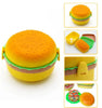 Burger Shape Lunch Box With Spoon Perfect For Kids 3 Layer Container