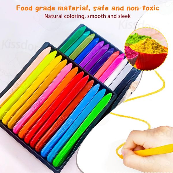 Plastic Crayons 12pcs Colors Non-toxic Generic Colors Crayons Set School Supplies