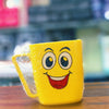 Round Shape Yellow Plastic Smile Mug – (random Design)