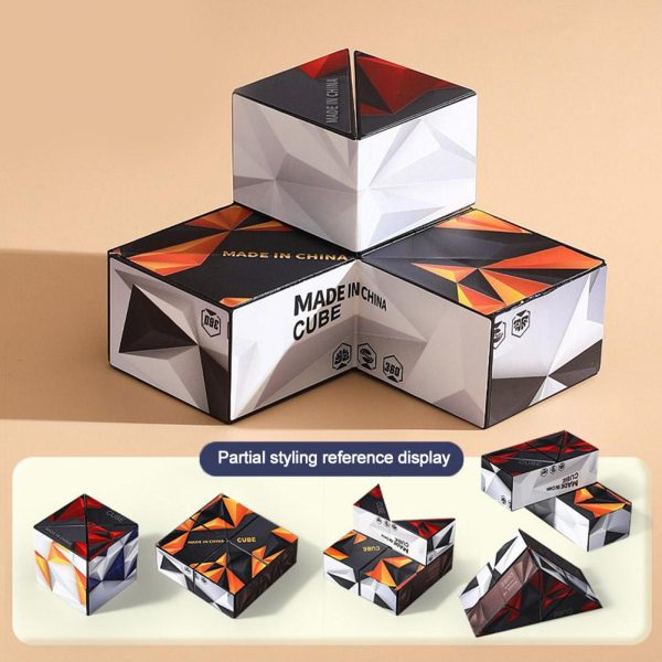 3d Geometric Cubic Toys Infinite Reversible Magnetic Magic Cube Anti Stress Hand Flip Puzzle Game – Kids Reliever Fidget Toy