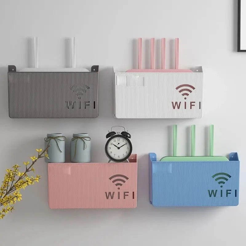 Wireless Wifi Router Shelf, Wall-mounted Cable Power Bracket Organizer, Router Wall Hanging Rack