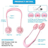 Portable Neck Fan – Usb Neckband With Rechargeable Battery (random Colors)