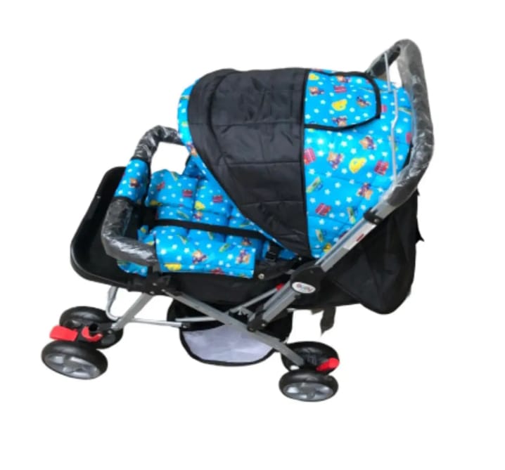 8 Big Tyres Alloy Foldable Baby Stroller Pram For Newborn Double Handle