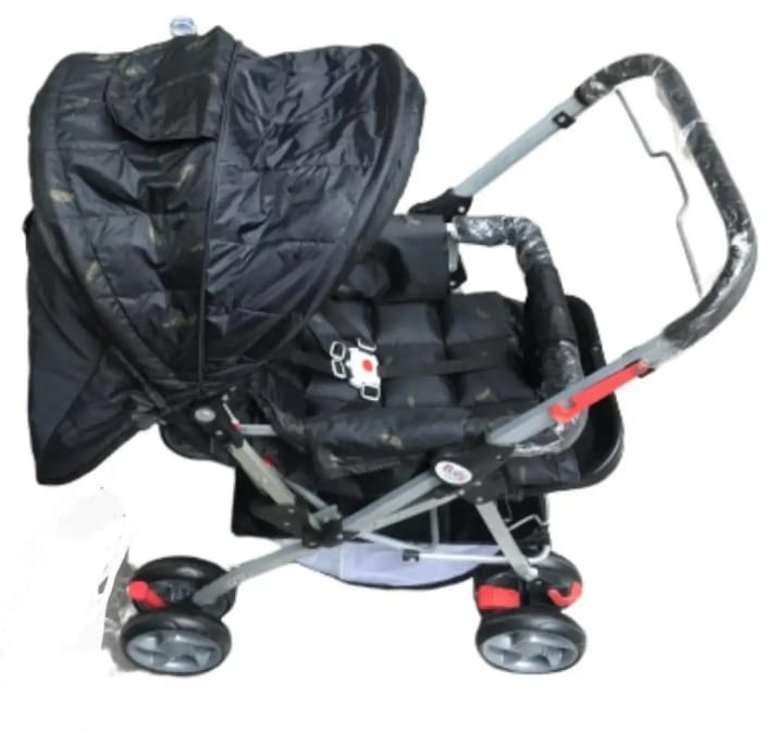 8 Big Tyres Alloy Foldable Baby Stroller Pram For Newborn Double Handle