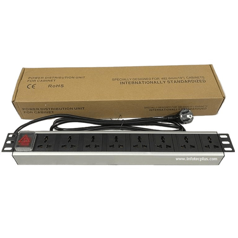 Netlink 8 Ports Power Distribution Unit PDU - Power Distribution Unit 8 Port PDU Power Socket Lead high capacity power strip