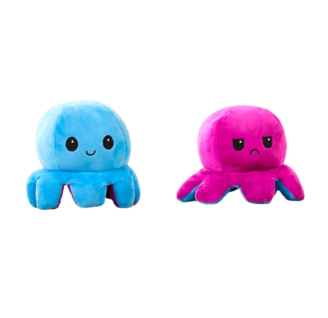 Octopus 1PC Soft Toys, Mood Change Double-Sided Flip Octopus Plush Toys, Cute Mini Octopus Stuffed Animals Creative Toy Gifts for Birthday