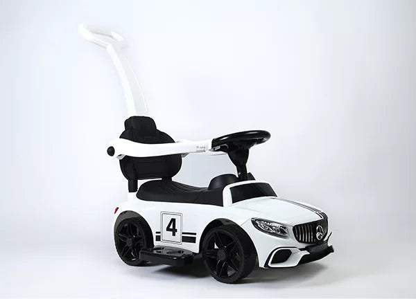 Mini Mercedes Kids Push Car, Toddlers' Delight with Foot-to-Floor Manual Ride On Fun