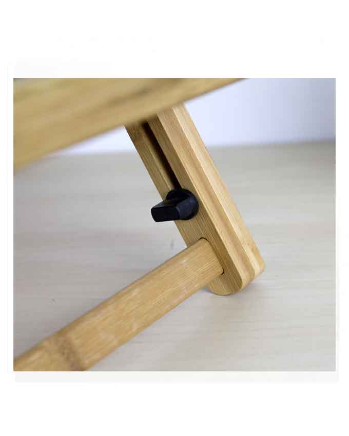 Adjustable Wooden Laptop Table With Cooling Fan L10 –