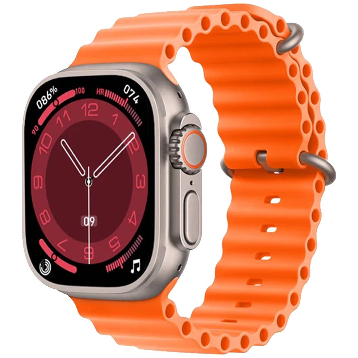 X8 PLUS ULTRA SMART WATCH SERIES 8 NFC 2.08 INCH ALWAYS-ON DISPLAY & WIRELESS CHARGING 49MM ORANGE