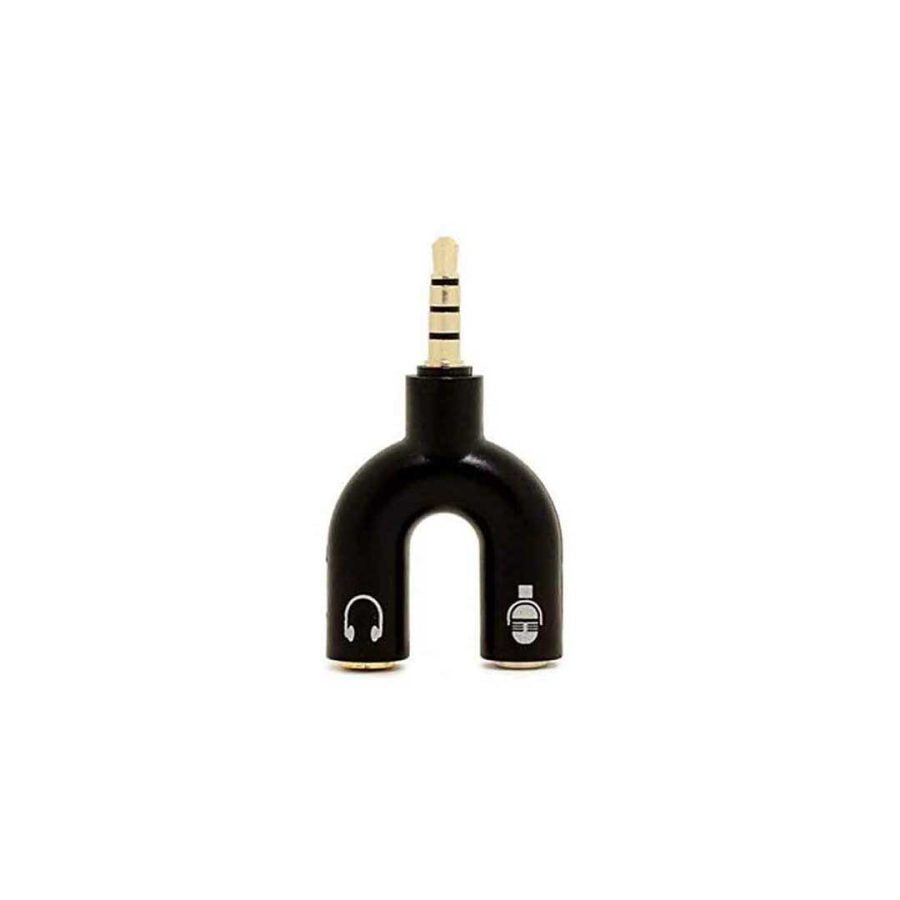 Y Splitter Adapter 3.5mm Male to 2 Female Headphone And Mic With Separate Plugs