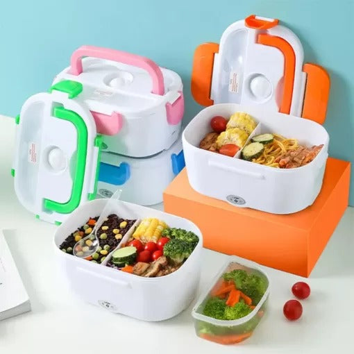 Portable Electric Heated Lunch Box Food Container Having Food Hot Imported Design