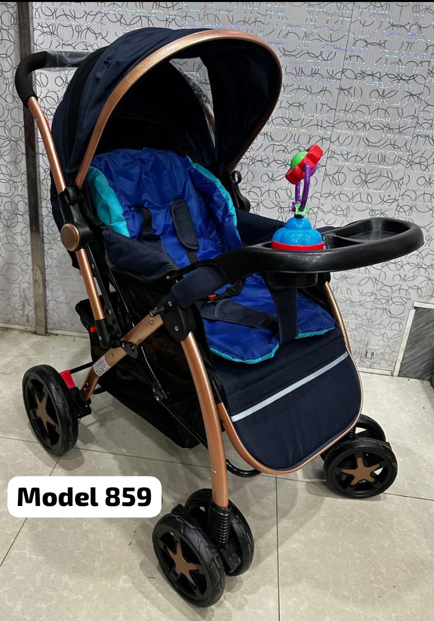 Stylish Stroller for Baby Boys and Baby Girls Featuring Extra Wide Seating and a Two-Way Reversible Handle