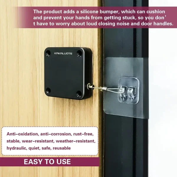 Portable Automatic Stainless Steel Door Closer Multifunctional Punch-free Sensor Door Closer