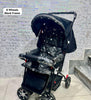 6 Wheels Black Frame premium baby stroller pram best for new born mother facing foldable seat adjustable reversible wheels And For Newborn Double Handle1 Baby Stroller pram Foldable Seat Adjustable Buggy Travel Carriage Pushchair