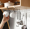 6 Hooks Metal Hanger For Kitchen Mug Cup Storage Rack Cupboard Hanging Coffee Cup Organizer