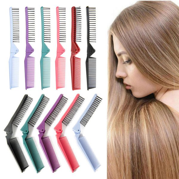 Portable Travel Foldable Hair Comb Brush Massage Hair Comb Anti-static Styling Kits Folding Hair Combs Hairdressing Tools