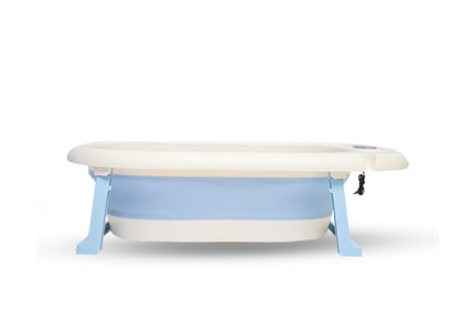 Folding Baby Bath Tub With Built-in Thermometer Space for Bath Essentials - Toyishland Baby Bath Tub