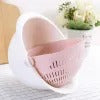 Double Drain Basket Bowl Washing vegetables basket - Multifunctional Wash Drain Bowl - Kitchen Basket Organizer For Washing Fruits Vegetables