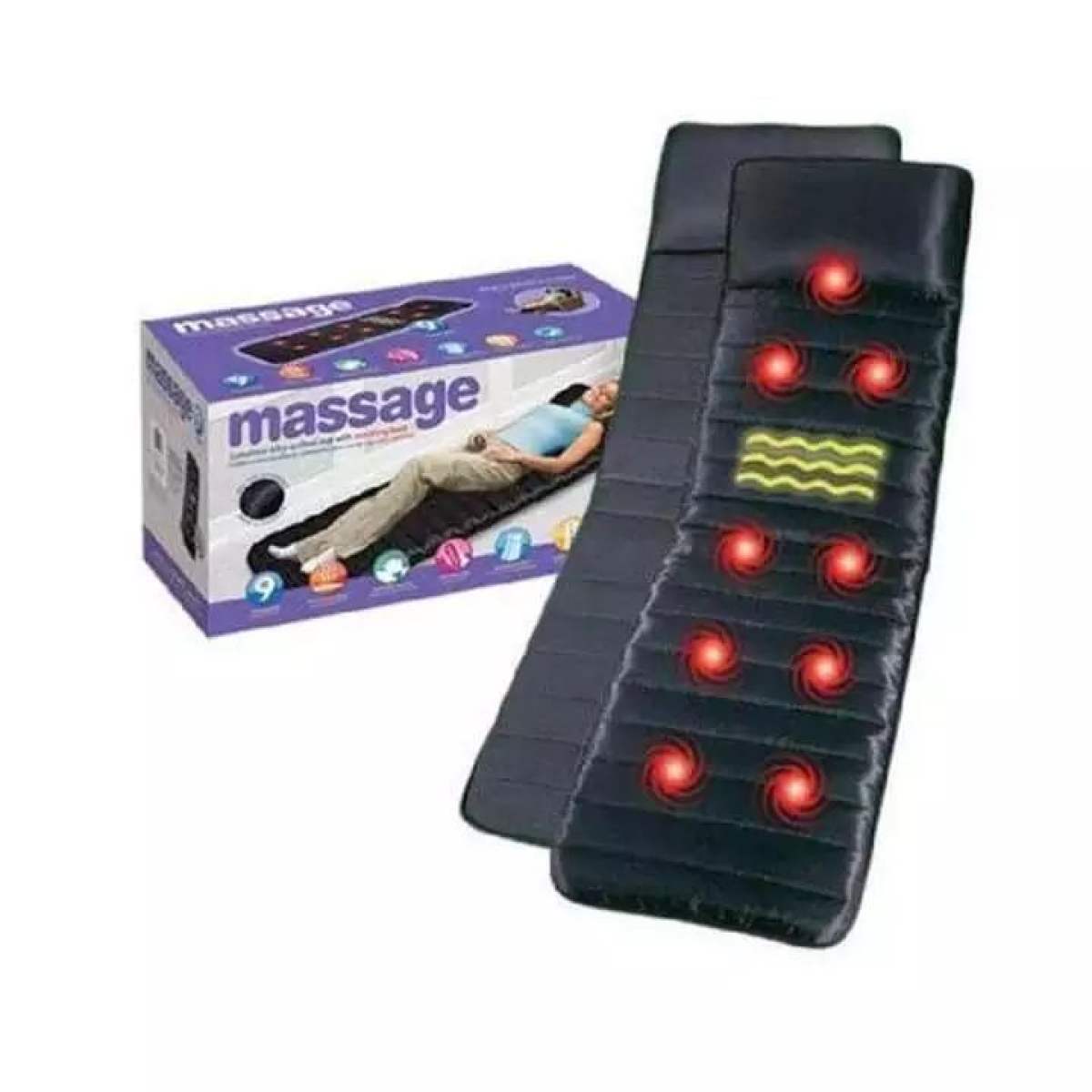 Full Body Massager - Heat Massage Bed Mattress Sofa Mat Cushion - 9 Motor massage High Quality